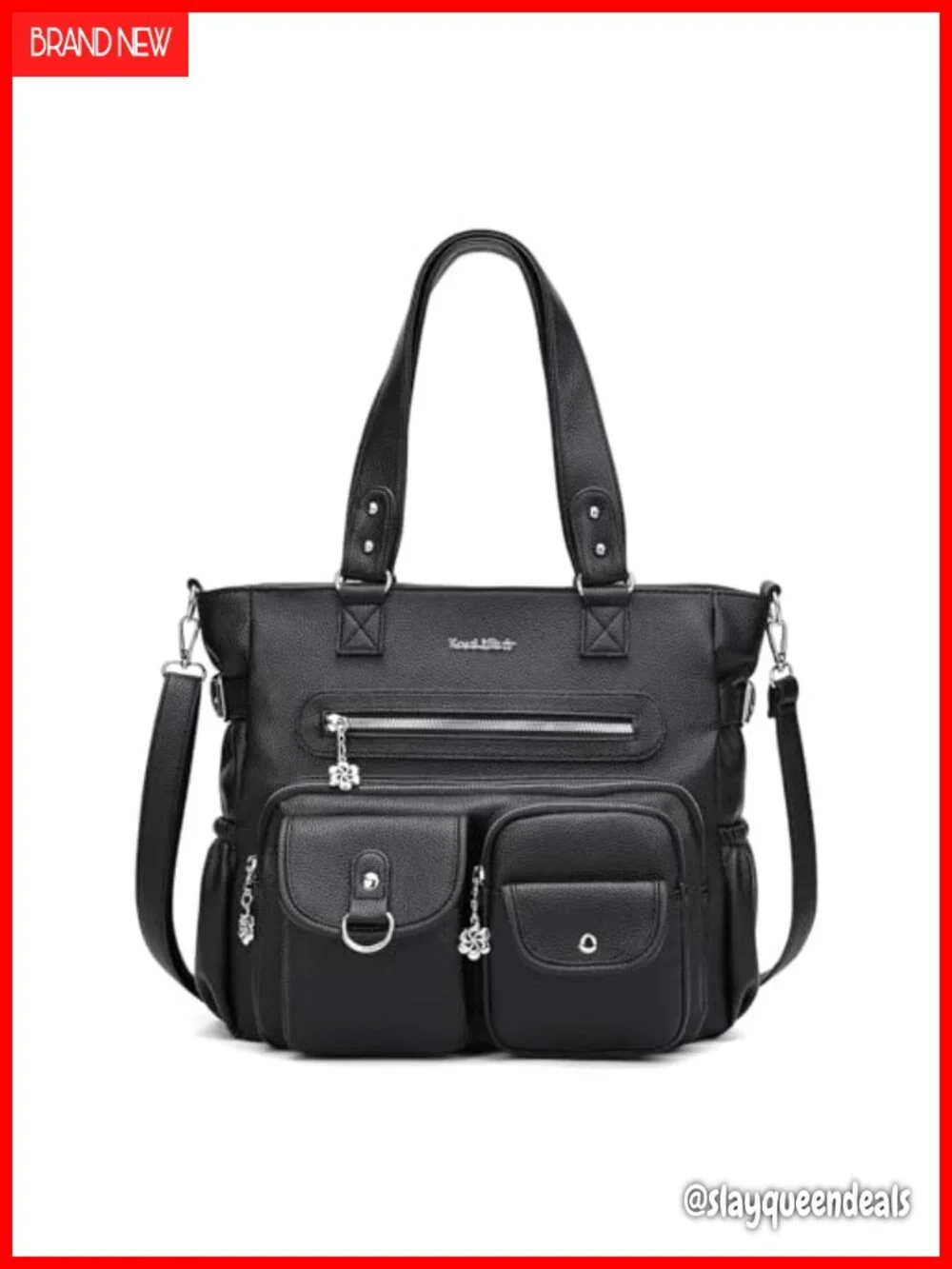 Large Faux Leather Crossbody Hobo Bag with Adjustable Strap for Work & Travel